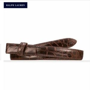 Ralph Lauren Brown Alligator Belt Strap